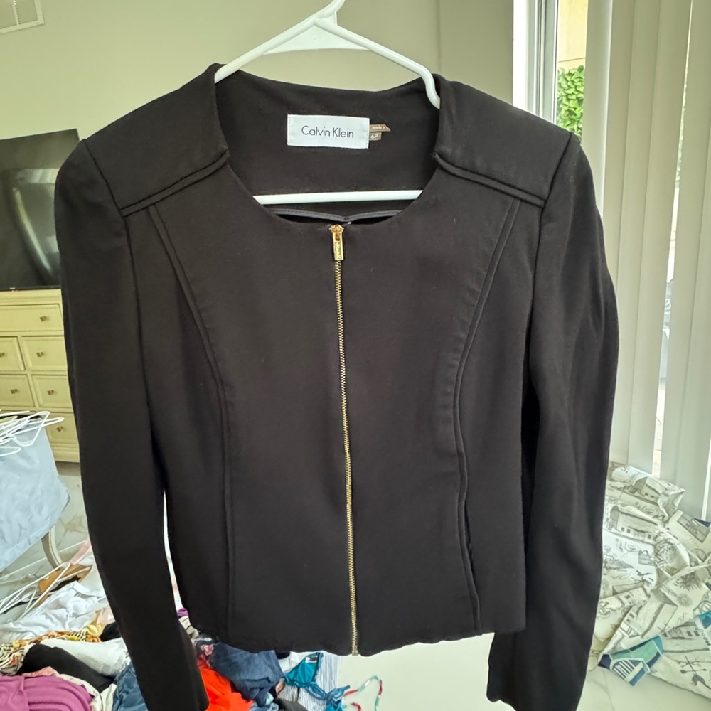 Calvin Klein Black Blazer Tailored Suit Jacket